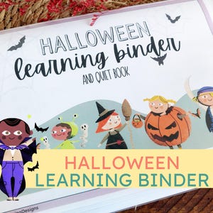 Halloween Lernmappe und ruhiges Buch für Kinder im Vorschulalter, druckbares Buch, Halloween und Herbstaktivitäten für Kleinkinder