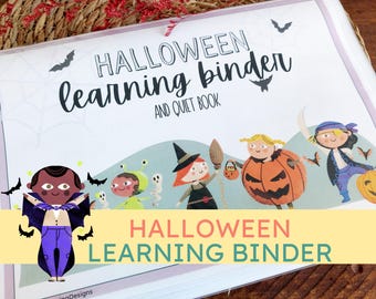 Halloween Busy Book for Preschool: Printable Toddler Activity Pack (Instant Download)
