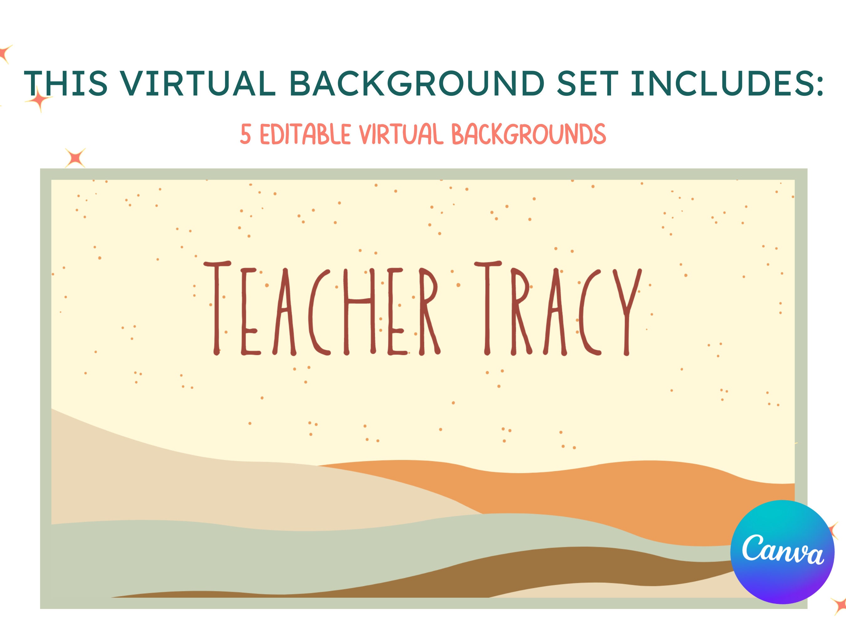 Boho Virtual Teaching Background Online Teaching Backdrop Etsy Australia
