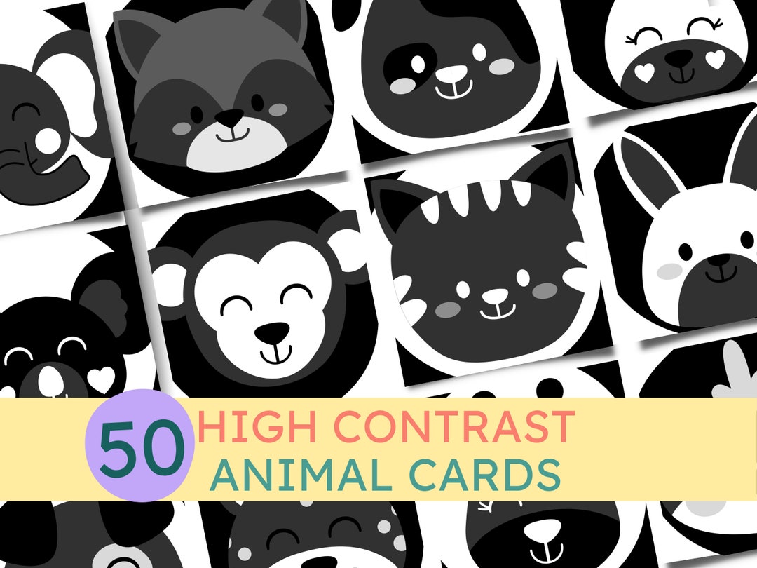 Printable High Contrast Baby Cards, Flashcards for Newborn Babies ...