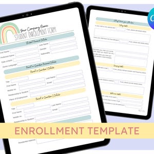 Daycare /Child Care Enrollment Form | Editable Application Form for Playschool /PreK| Customizable Student Information Form| Canva Template