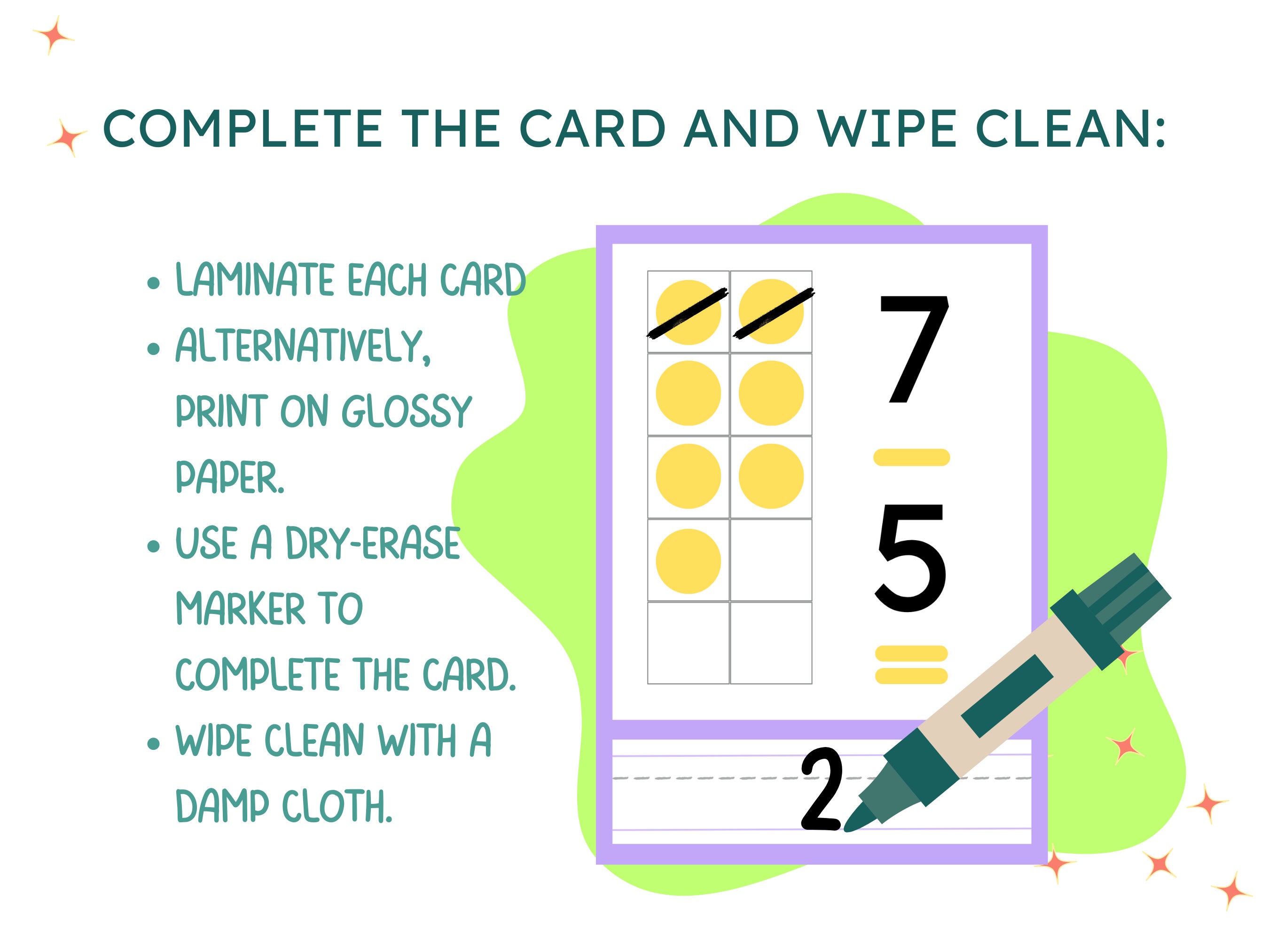 Printable Subtraction Flashcards Facts to 10 Subtraction and - Etsy