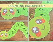Counting Caterpillar Activity: Number Sequencing, Learn How to Count to 20, Early Math Skills