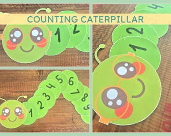 Counting Caterpillar Activity: Number Sequencing, Learn How to Count to 20, Early Math Skills
