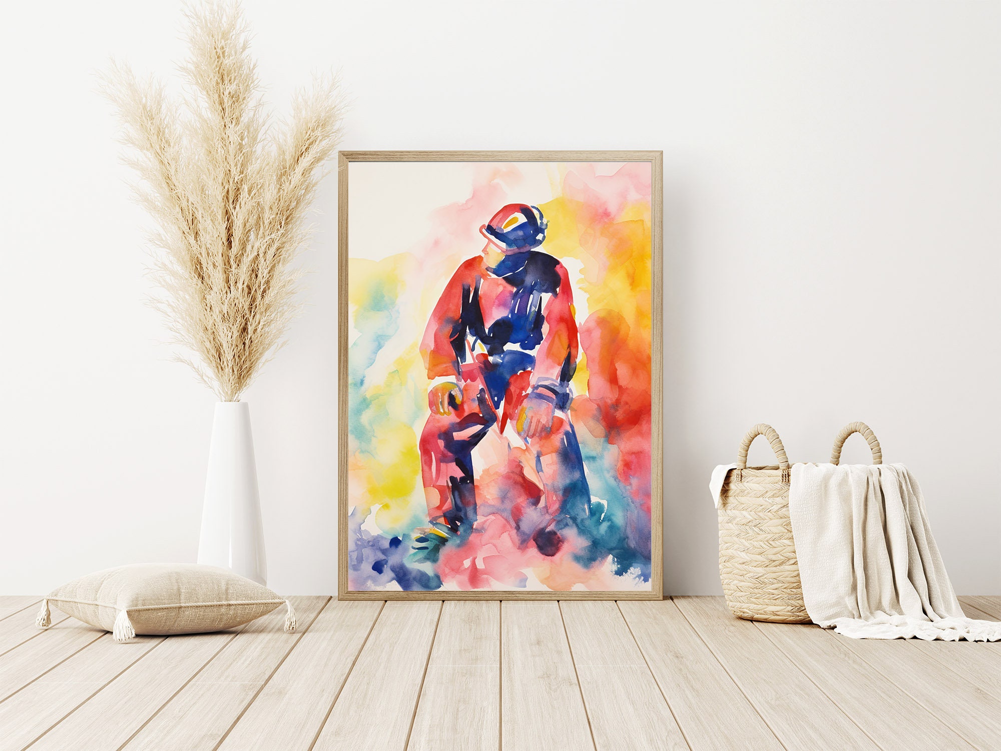 Discover Printable Firefighter Poster | Gift and Digital Print for Firefighter | Firefighter Poster