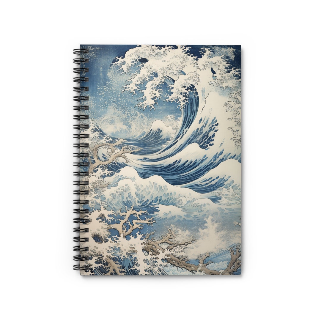 Notely Japanese Notebooks Spiral Notebook With Japanese Art Print Take Notes in Style - Etsy
