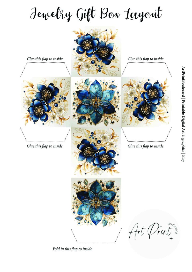 Printable Jewelry Box Template the Perfect Last minute Gift for Her Etsy