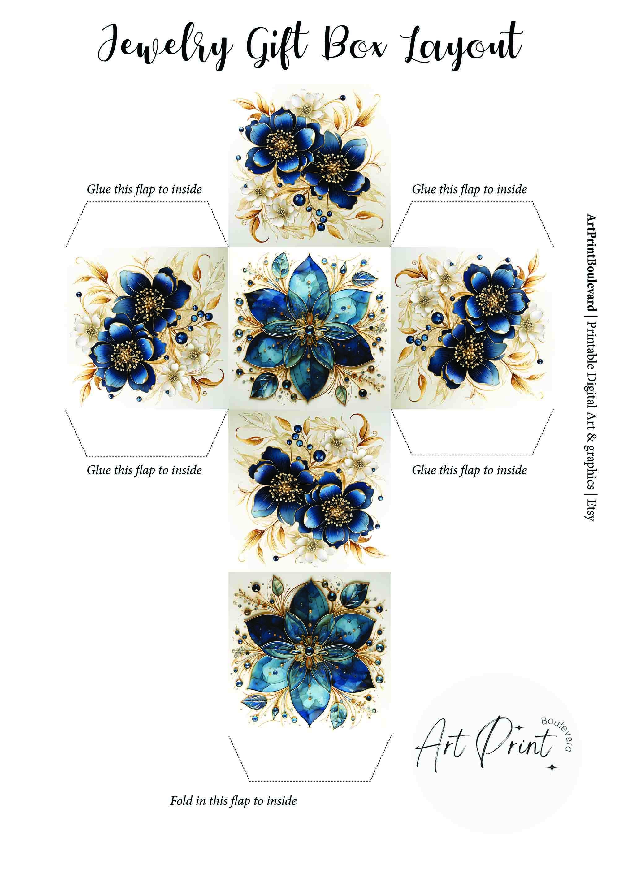 Printable Jewelry Box Template, the Perfect Lastminute Gift for Her Etsy