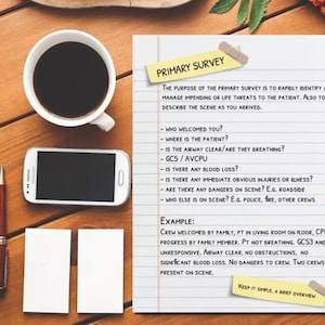 Student Paramedic Paperwork Prompts | Ambulance | Easy to Follow | Paramedic Study Guide | Paramedic School | Paramedic Fundamentals