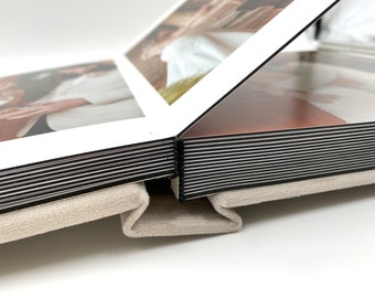 Full Page Printed Panoramic Premium Wedding Photo Album with Personalized Cover 12x12 inch / 30x30cm