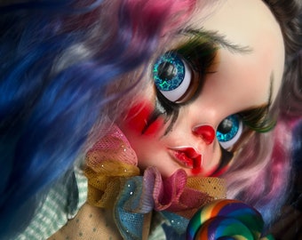 Sold !!Blythe Clown Doll,Blythe Circus,Blythe ooak