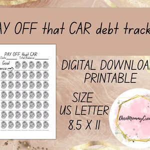 Auto-Loan Debt Tracker| Debt Payoff Tracker | Debt snowball | Debt Tracker | Dave Ramsey | Debt Payments | Budget Planner| finance|Car Debt