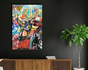 Grendizer digital canvas painting Grendizer