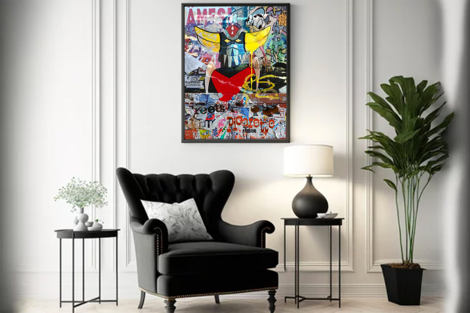 goldorak pop art sur toile chassis bois XXL 100 X 75 cm
