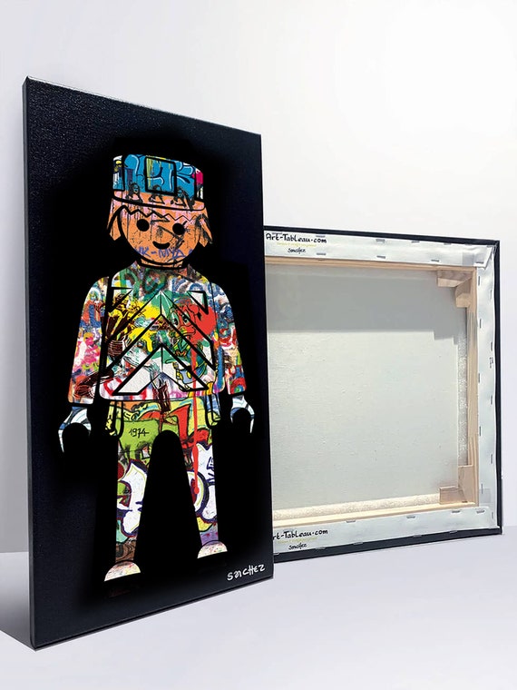 Playmobil Digital Painting on Canvas Construction Site 1974 Etsy