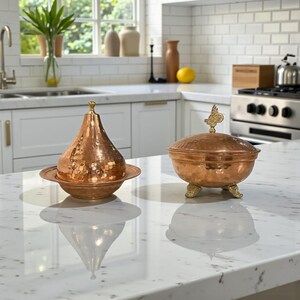 Lidded Copper Sugar Bowl, Presentation, Treat, Lidded Chocolate Bowl, Handmade Sugar Bowl Models