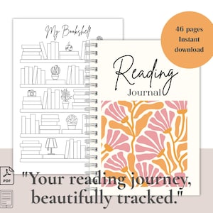Book Reading Journal Printable,  Reading Planner Bundle, Booktok Tracker, Reading Challenge,  Book Reading Log, printable planner, Digital