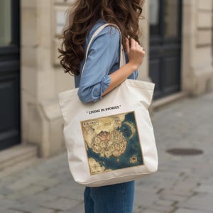 Poppy War Canvas Tote Bag | Nikara Empire Map Bookish Gift | RF Kuang Rin Shamanism Fantasy World Map | Sinegard War College Merch