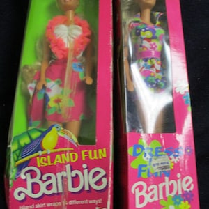 1987 Island Fun Barbie 1993 Dress Fun Barbie Dolls Free P&I US Buyers