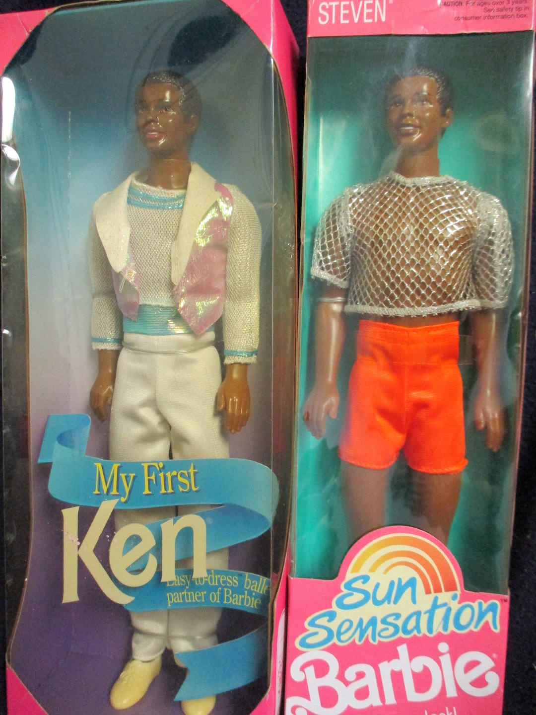 1990 s Sun Sensation Steven Barie and My First Ken Afro American Dolls Etsy