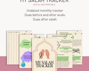 Digital Salah Tracker | Prayer Journal | Muslim Planner | Daily Prayer Log | Instant Download