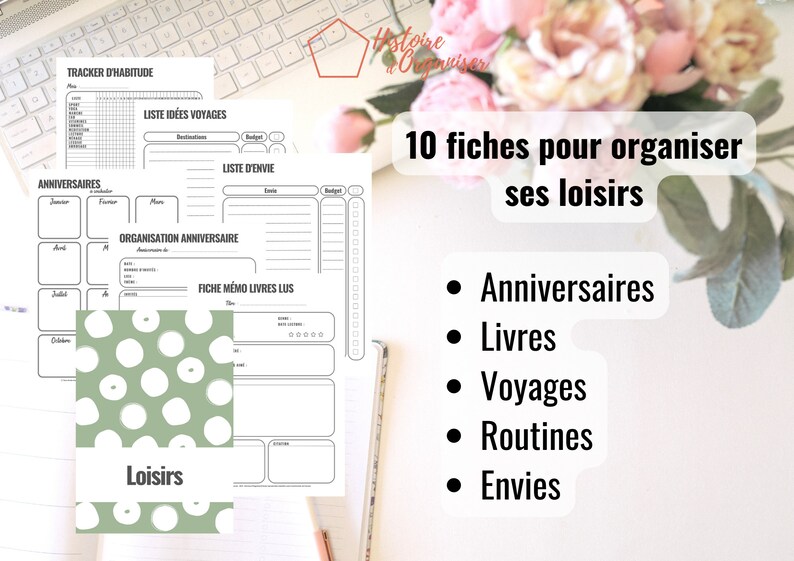 Fiches d'organisation, Classeur Maison, Planner maison, Organisation