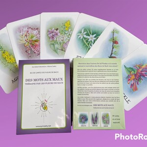 Cartes Fleurs de Bach 39 cartes livret Fabriquez vos Elixirs Floraux Personnalisés image 1