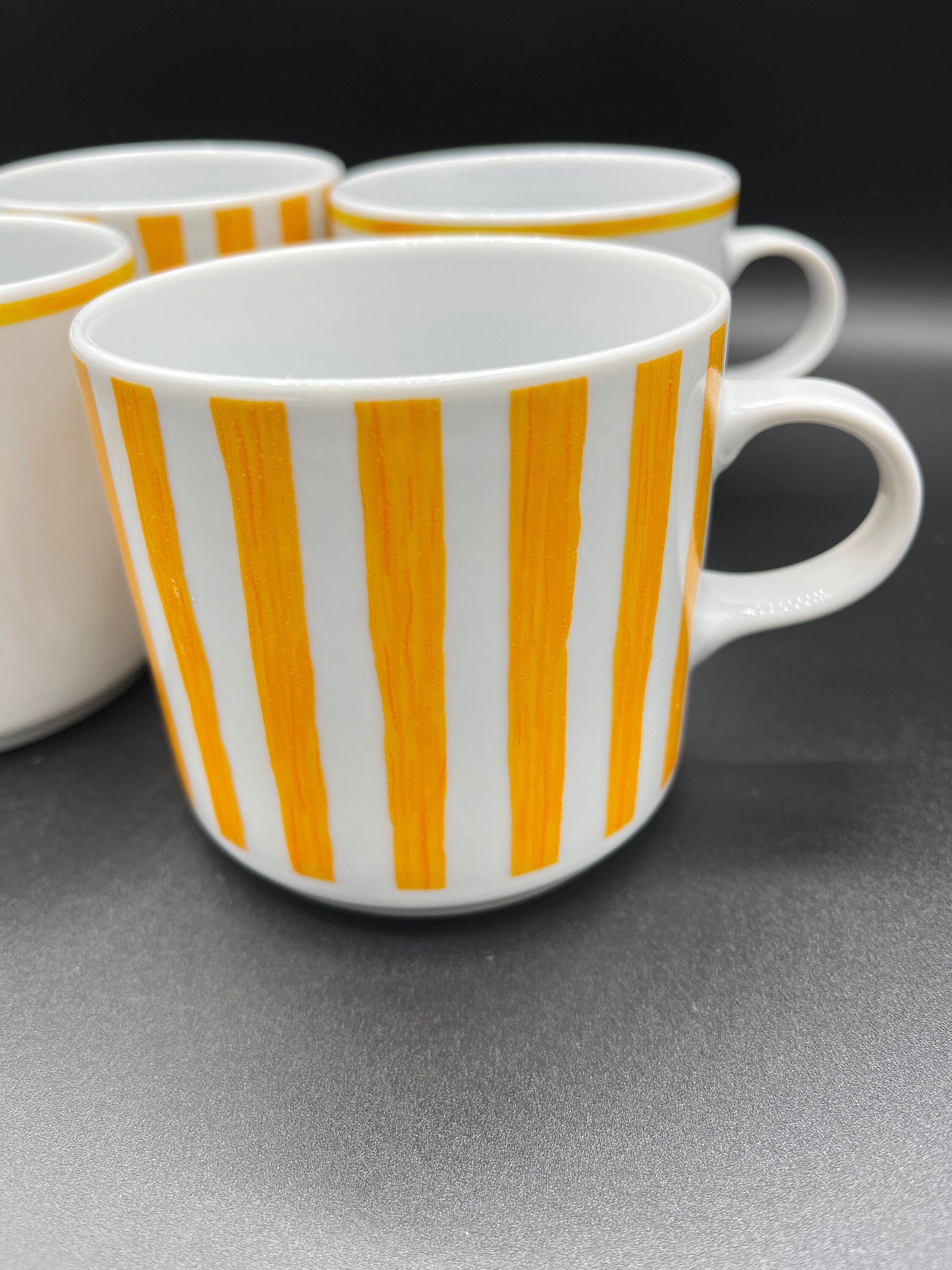 Lot De 3 Tasses à Thé + 2 Sous-tasses GUY DEGRENNE - Modèle PAREO SOLEIL - Blanc - Occasion
