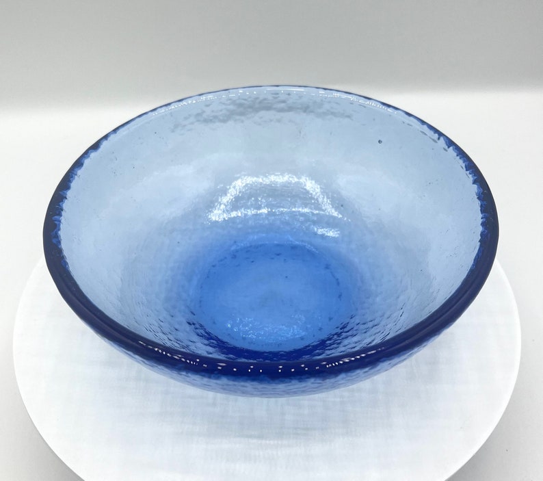 Fire and Light Recycled Glass Cobalt Soup Bowl Etsy