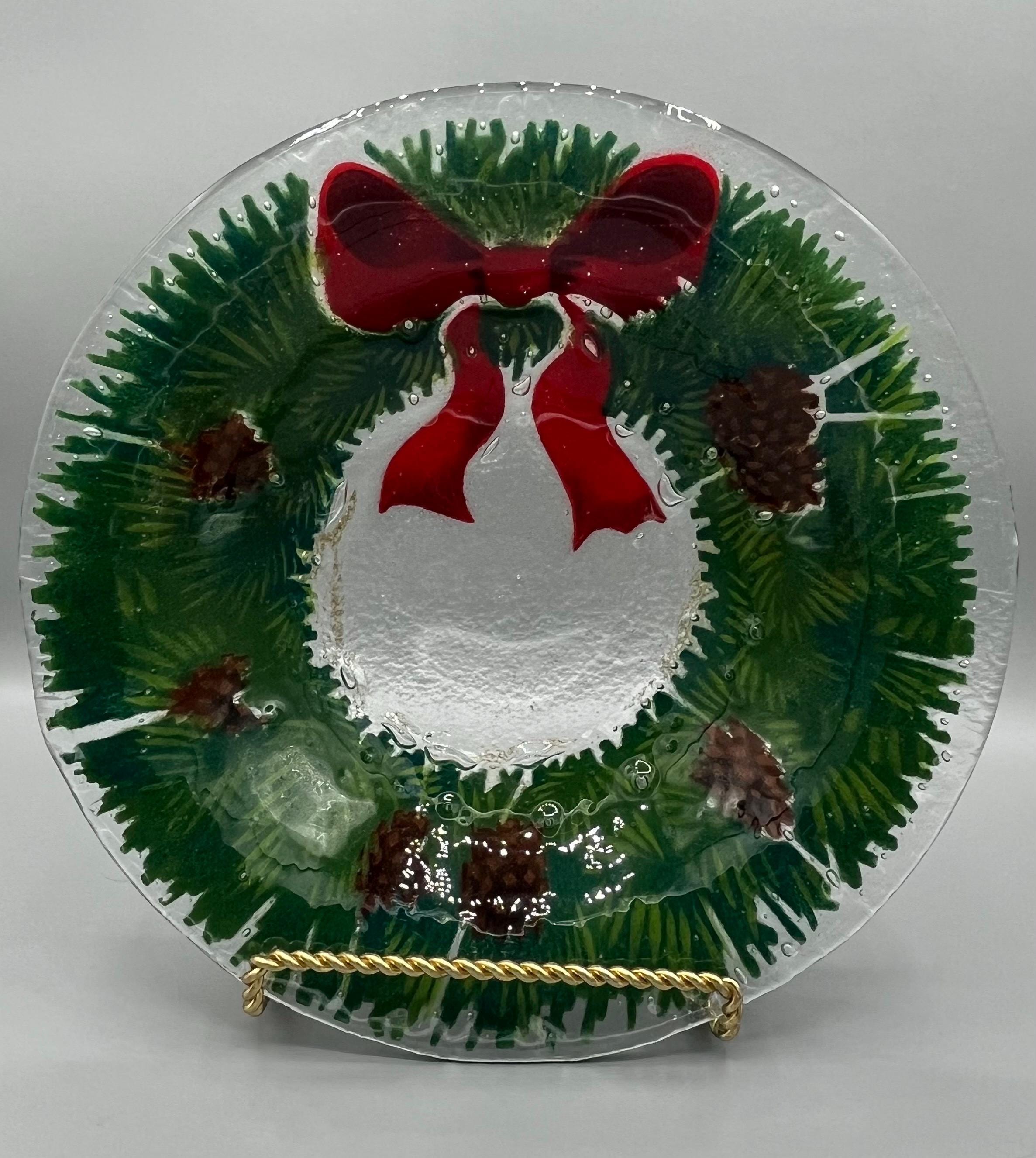 【Peggy Karr】USA  作家  ガラスプレート  大作  サインあり Peggy Karr Fused Studio Art Glass PKG Colorful Tropical Fish