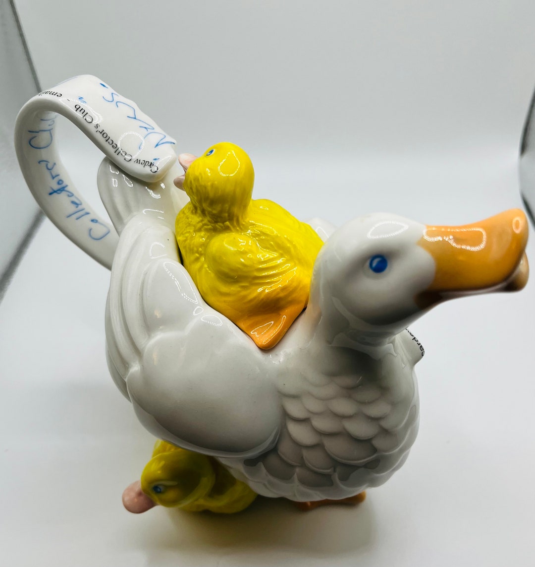 Vintage Paul Cardew Collectors Club Duck Mama Ducklings Teapot Etsy