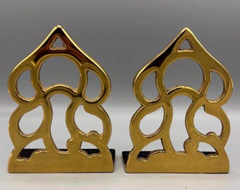 Vintage Brass Monticello Bookends 1983, Mid Century Brass Bookends, Thomas Jefferson Office, Traditional Library Shelf Decor