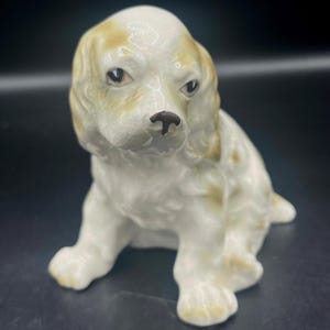 Vintage Ceramic Spaniel Figurine 4”, Dog Lover Gift, Made in Japan