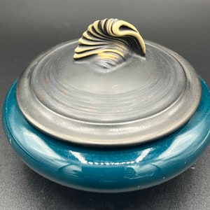 Andrew MacCorkindale Signed 1997 Studio Pottery Trinket Dish with Lid