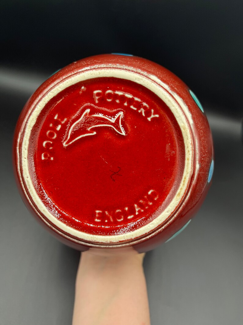 Poole Pottery England Lava Glaze Multicolored Vase Aqua and Etsy