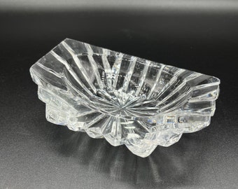 Rectangular Crystal Trinket Dish, Vintage Crystal