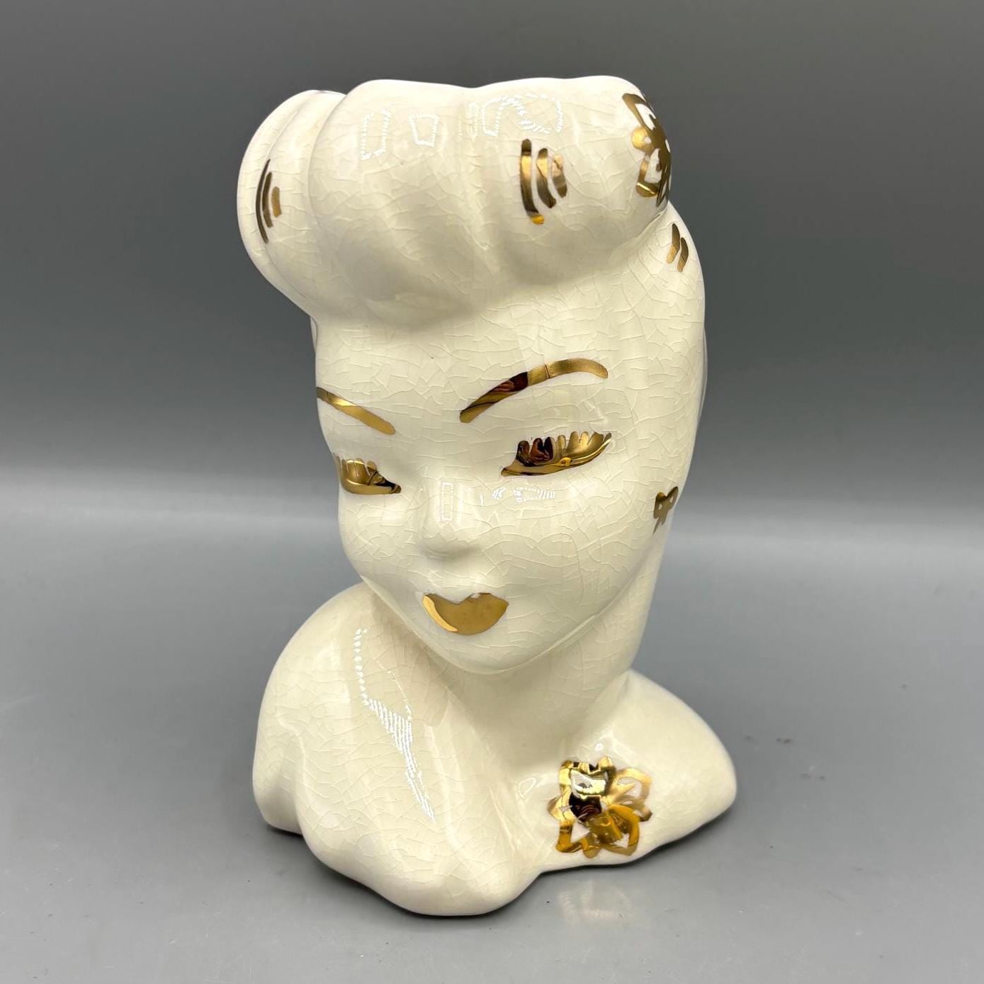 1940s Lady Head Vase - Etsy