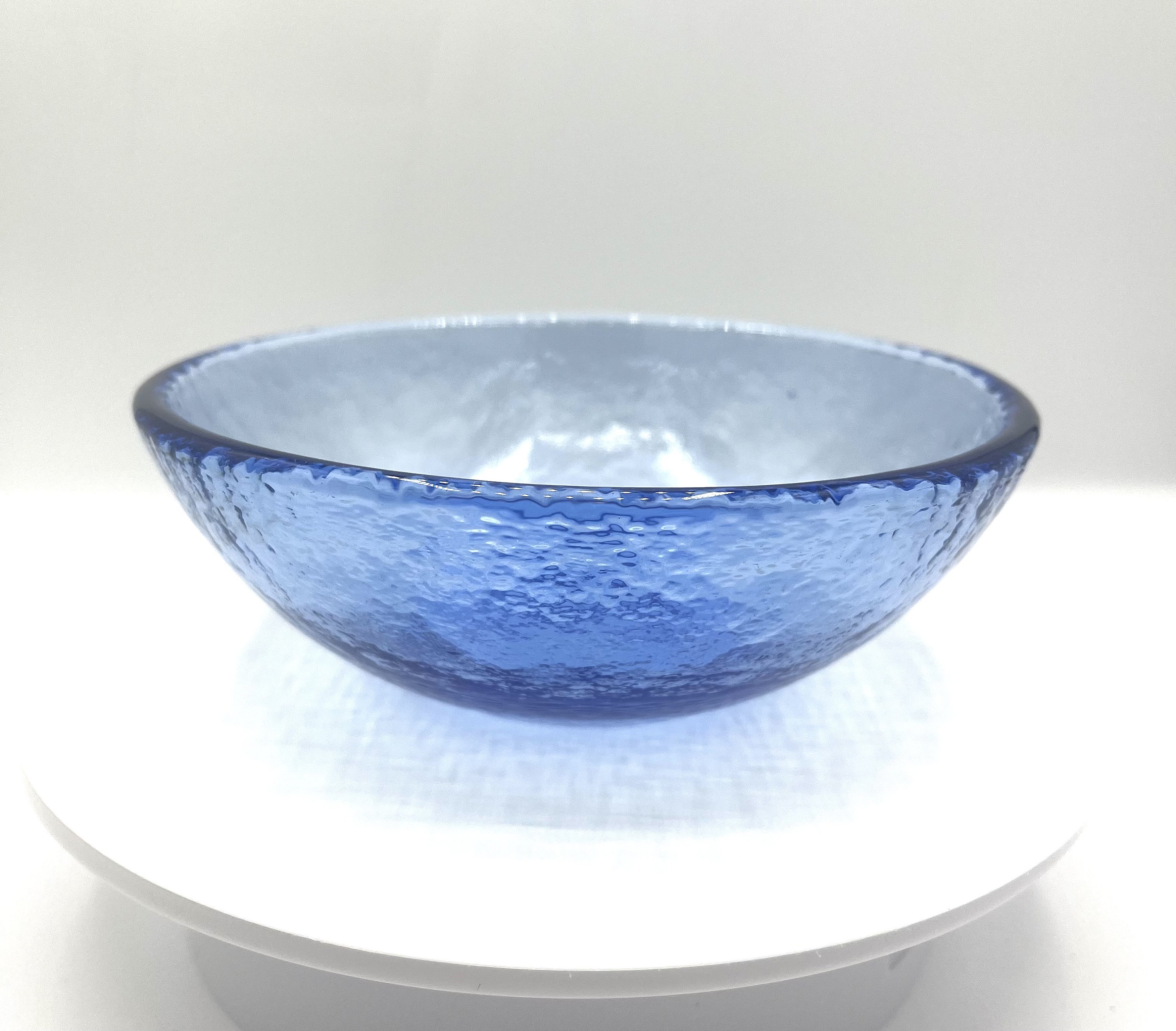 Fire and Light Recycled Glass Cobalt Soup Bowl Etsy