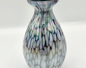 Rainbow Blown Glass Mini Bud Vase