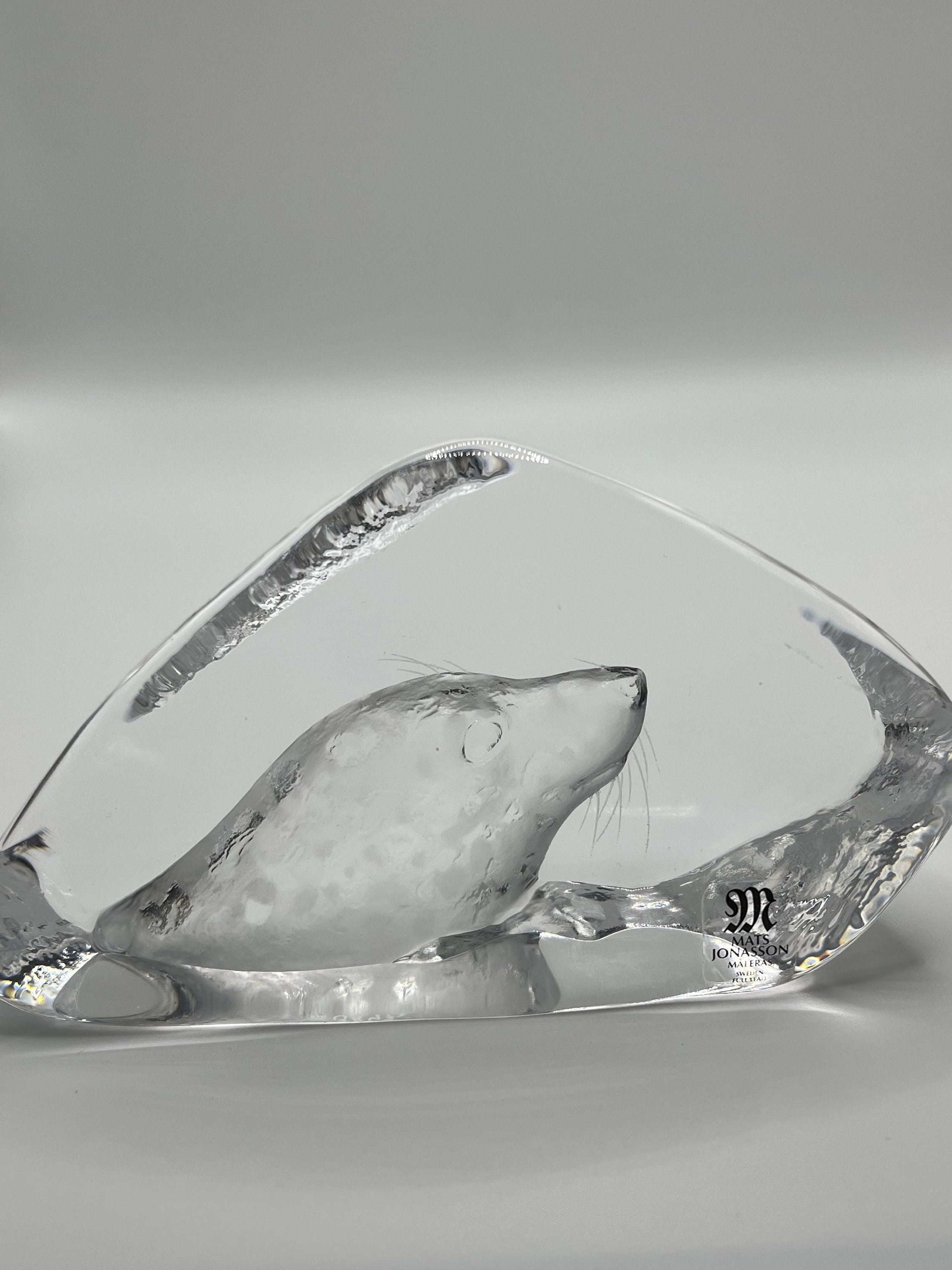 RARE Retired Mats Jonasson Full Lead Crystal Seal - Etsy