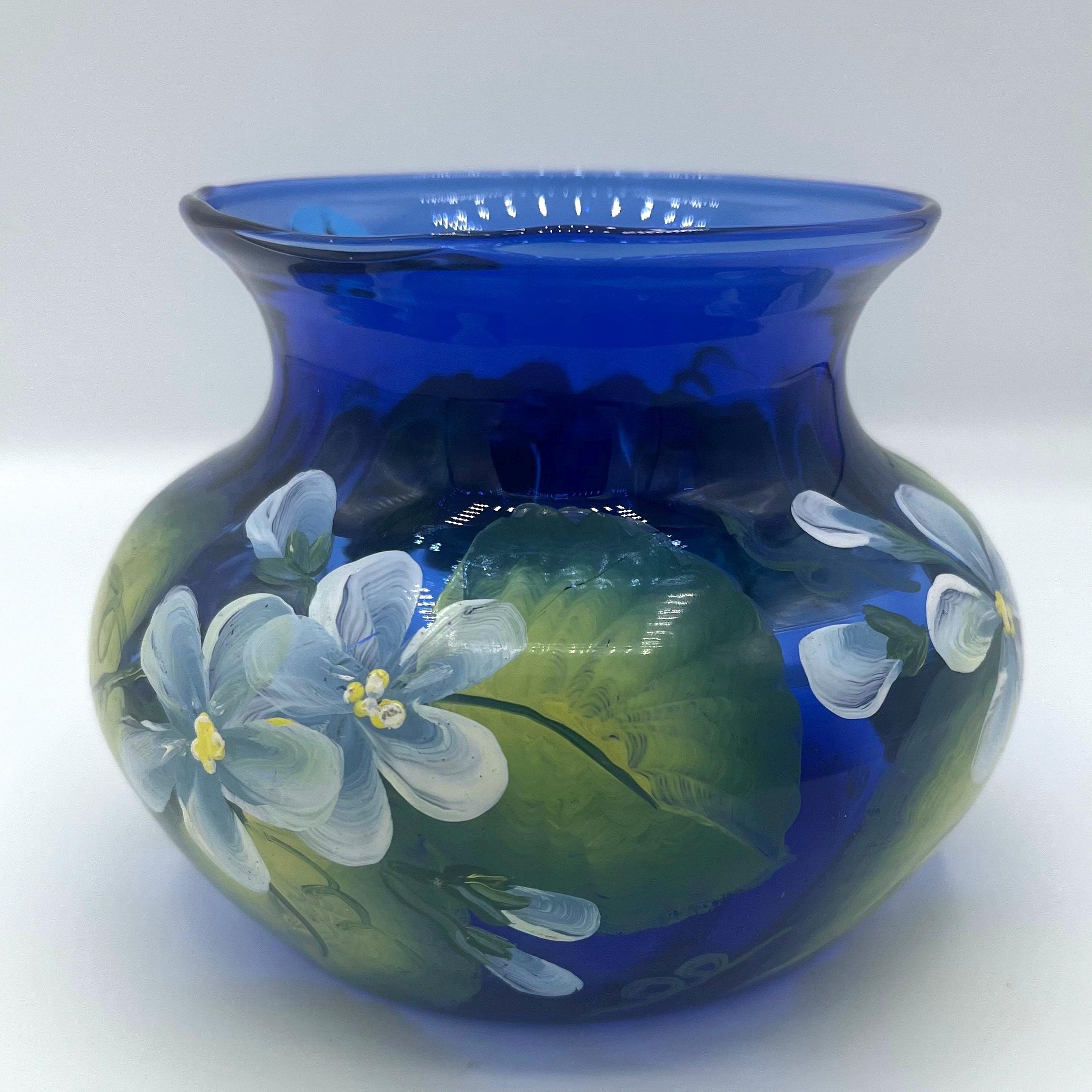 Czech Blue Vase - Etsy