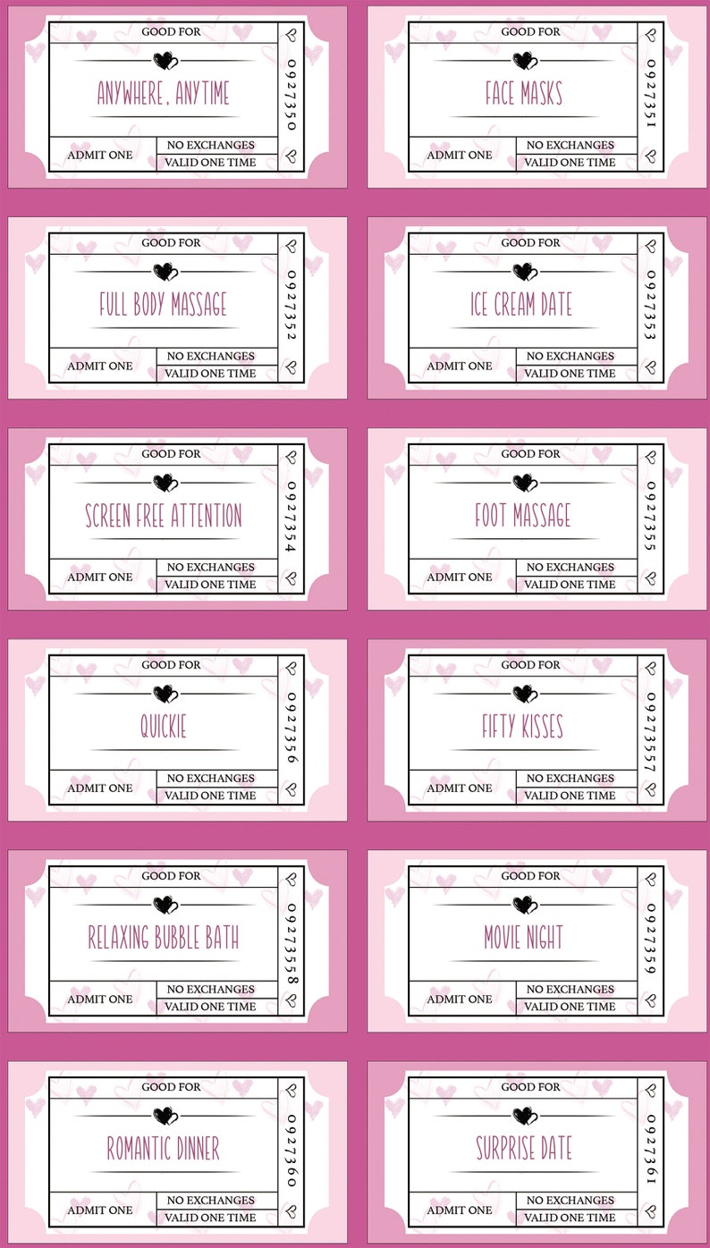 24 Naughty Love-coupons | Afdrukbaar romantisch cadeau (pdf) afbeelding 2