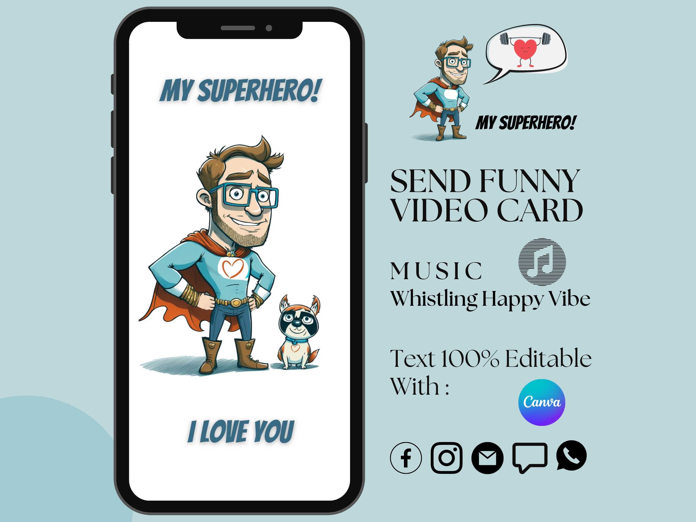 Superhero funny shop video