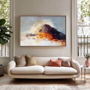 Burnt Orange Abstract Painting, Digital Download, Printable Wall Art, for Home Office, Modern Home Style, Large Wall Art