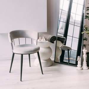 Arms Metal Dining Chair, Living Room, Dining Room Decoration, Upholstery Color options, Perfect Furniture for Home Decoration