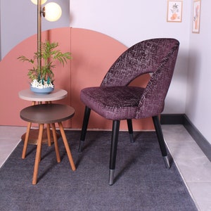 Wooden armless dining chair, Perfect for Living Room, Dining Room and Kitchen, Handmade Upholstery, Color Options for Home Decoration