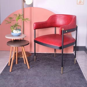 Dining Chair Brass Metal Arms, Chairs for Living Room, Chairs for Dining Room, With Upholstery