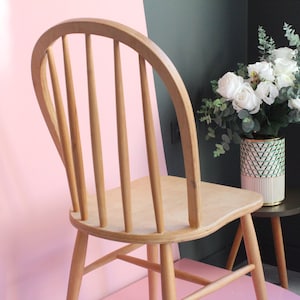 Vintage Dining Chair, Farmhouse Chair, Chic Farmhouse, Vintage Cottage Chair, Massive Chair, Solid Wood Chair, Rustic Design, 70&#39;s, 60&#39;s