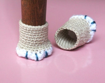 Chair Socks, set of 4, Kitty Paw Chair Sock, Crochet Chair Leg Pad, Floor Protector, Furniture Feet, Cat Paw Chair Protector, leg sock
