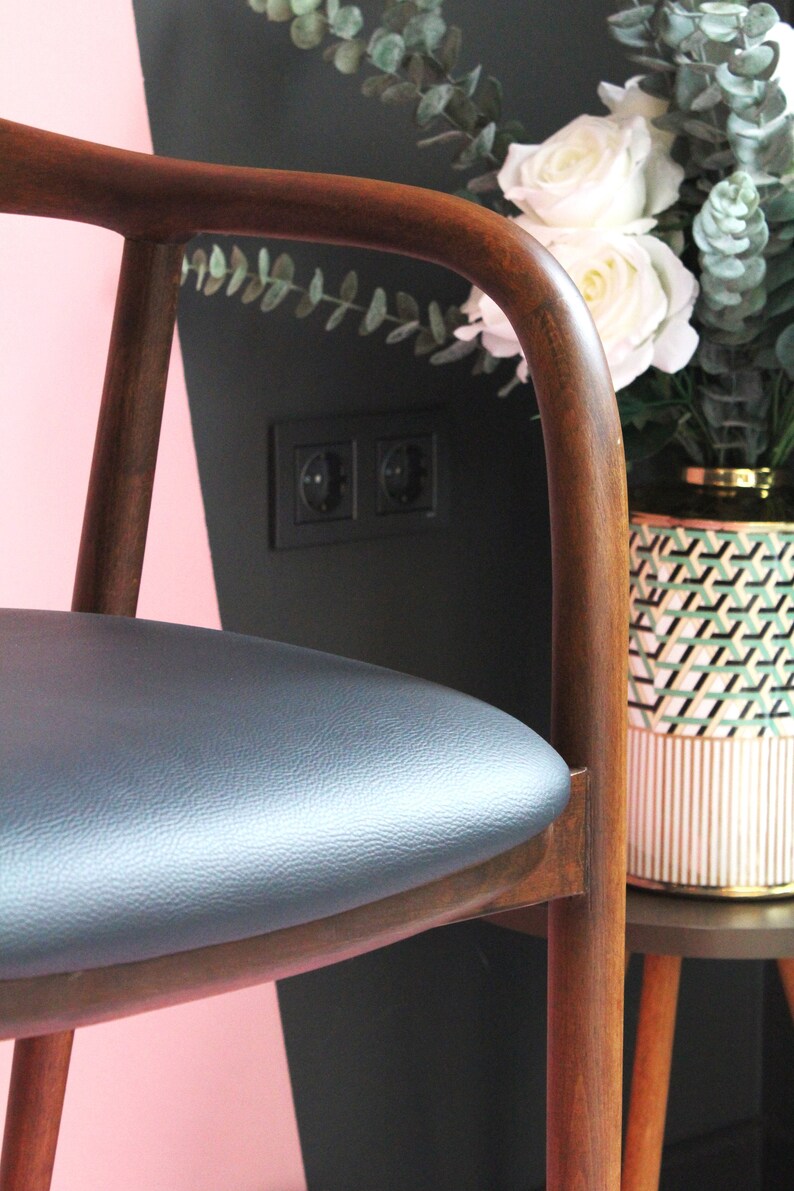 Modern Dining Chairs, Solid Wood Legs, Wood Chair, Mid Century Dining Chair, Chairs for Living ...